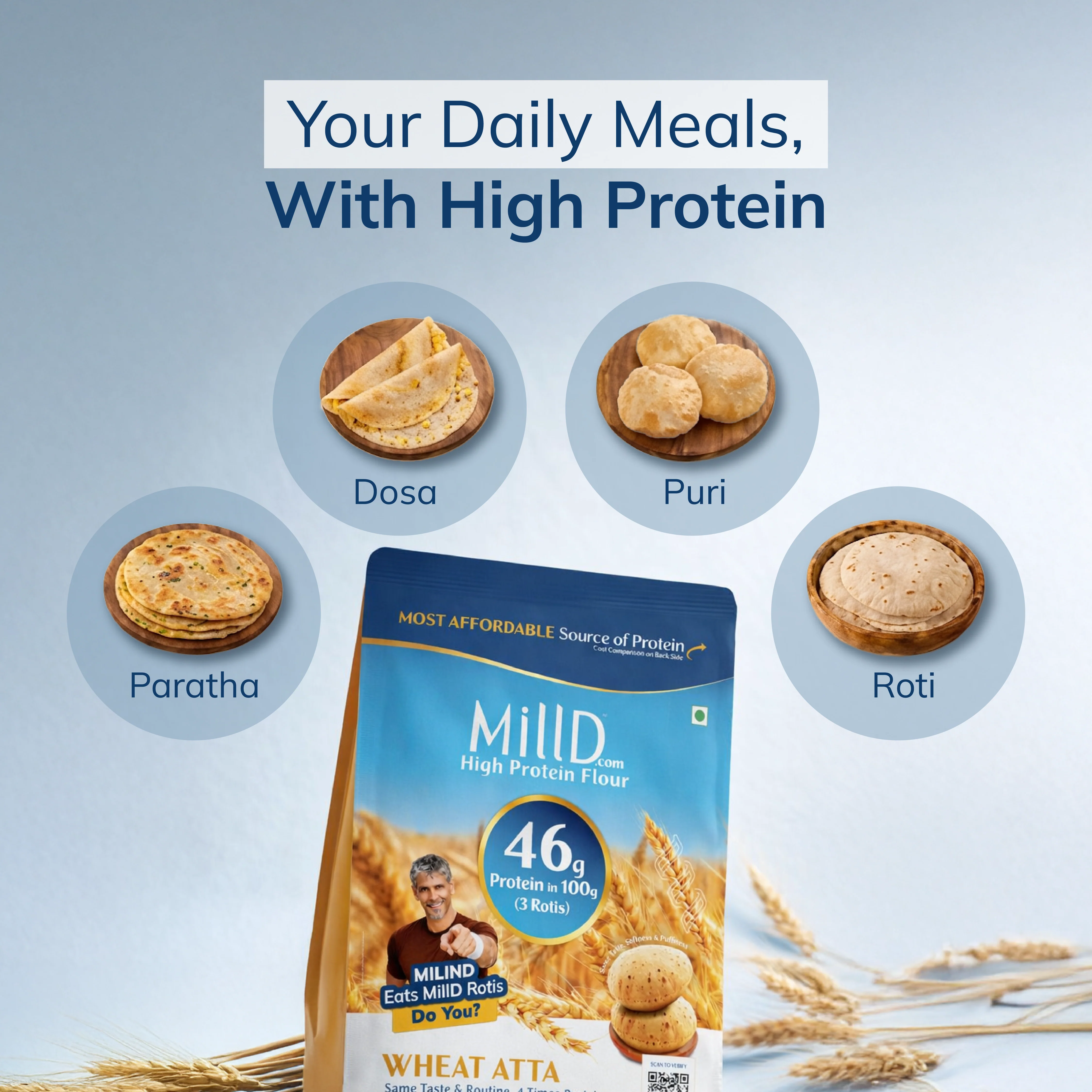 Subscription | Mill'D 460 Grams Protein in 1kg Atta - Image 8